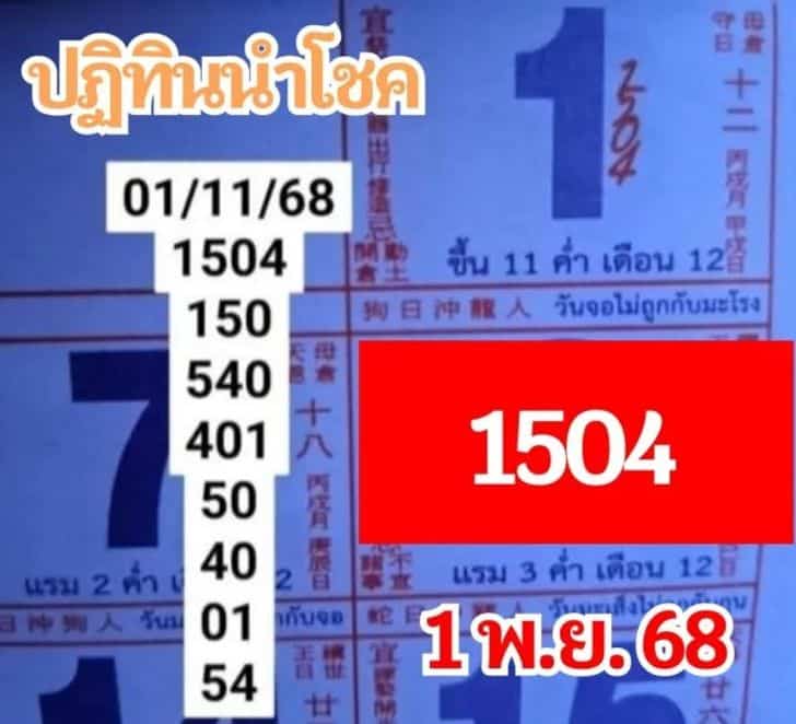 เลขเด็ด ปฏิทินจีน