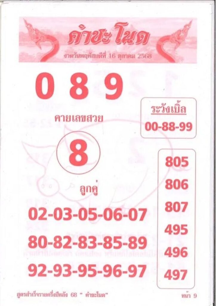เลขเด็ด คำชะโนด