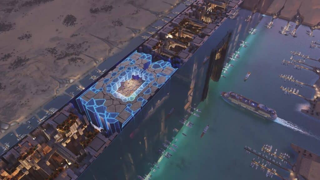 Floating stadium