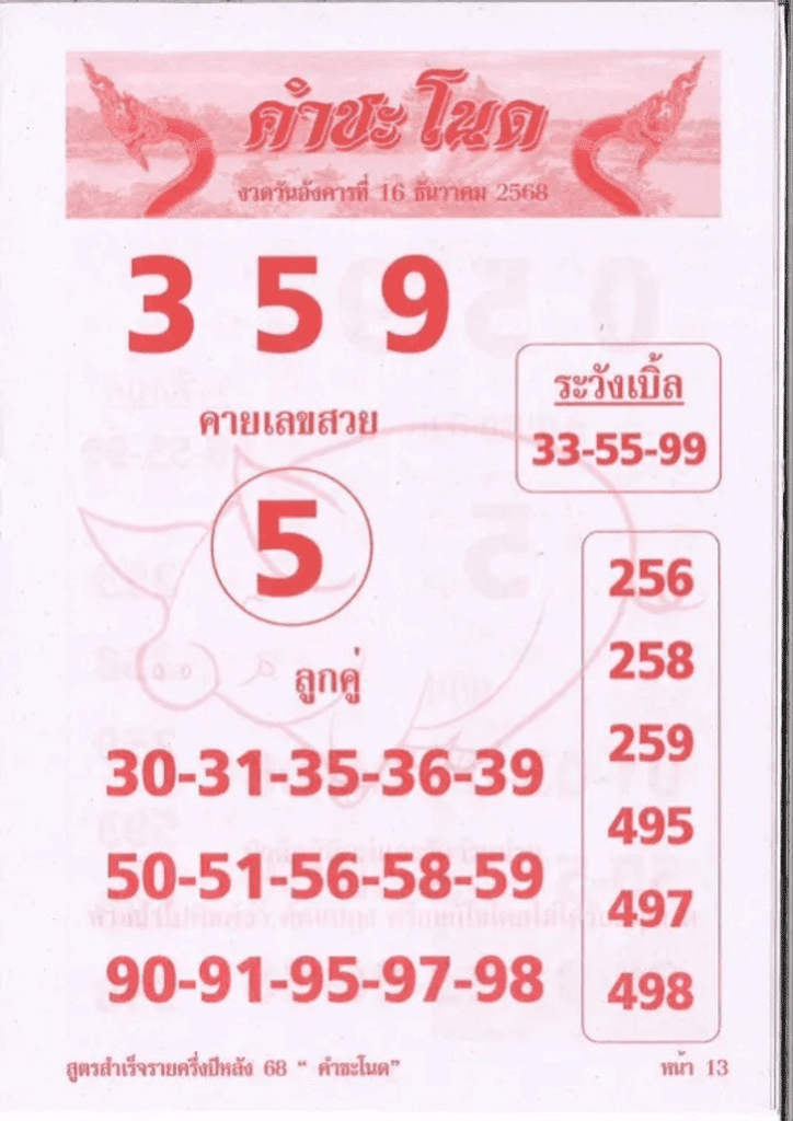 เลขเด็ด คำชะโนด