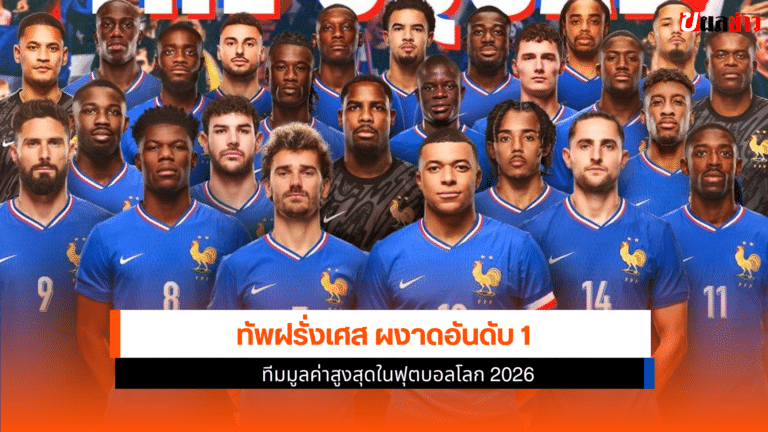 ทัพฝรั่งเศส ผงาดอันดับ 1 ทีมมูลค่าสูงสุดในฟุตบอลโลก 2026
